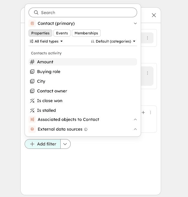 Animated prototype walkthrough: 4. Filter through an associated object